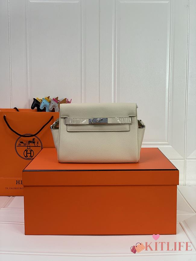 Kitlife Hermes Kelly Messenger Bag Off-white 25×20×10cm - 1