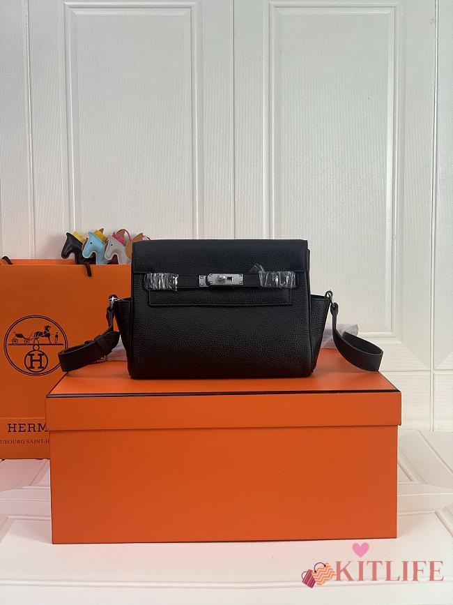 Kitlife Hermes Kelly Messenger Bag Black 25×20×10cm  - 1