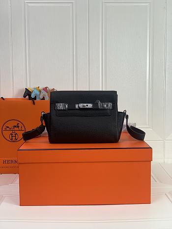 Kitlife Hermes Kelly Messenger Bag Black 25×20×10cm 