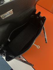 Kitlife Hermes Kelly Messenger Bag Black 25×20×10cm  - 6