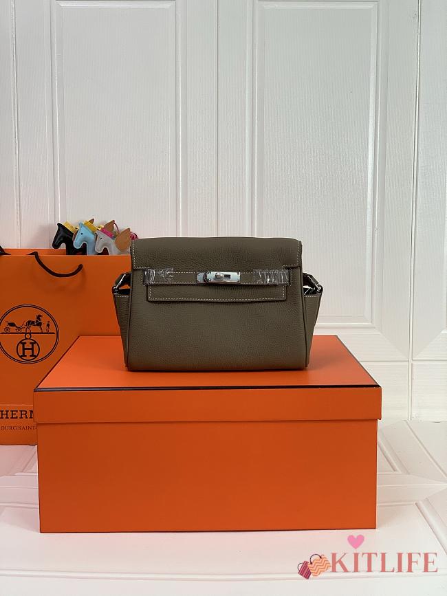 Kitlife Hermes Kelly Messenger Bag Khakhi 25×20×10cm  - 1