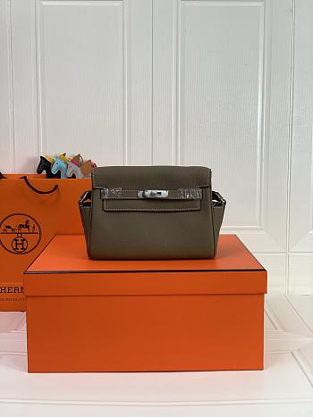 Kitlife Hermes Kelly Messenger Bag Khakhi 25×20×10cm 