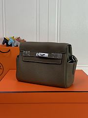 Kitlife Hermes Kelly Messenger Bag Khakhi 25×20×10cm  - 2