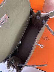 Kitlife Hermes Kelly Messenger Bag Khakhi 25×20×10cm  - 3