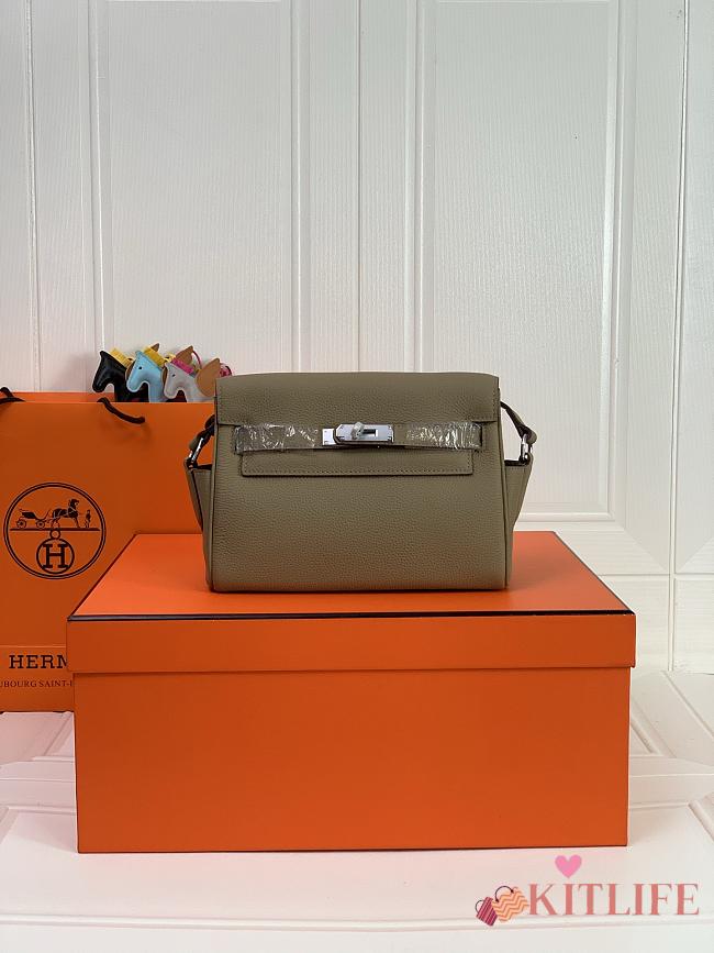 Kitlife Hermes Kelly Messenger Bag Grey 25×20×10cm - 1