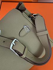 Kitlife Hermes Kelly Messenger Bag Grey 25×20×10cm - 6