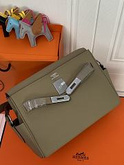 Kitlife Hermes Kelly Messenger Bag Grey 25×20×10cm - 5
