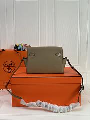 Kitlife Hermes Kelly Messenger Bag Grey 25×20×10cm - 2