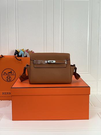 Kitlife Hermes Kelly Messenger Bag Brown 25×20×10cm 