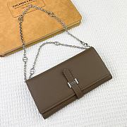 Kitlife Hermes H Passant Toutenmain Wallet Taupe Togo Leather 19x11cm - 6