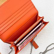 Kitlife Hermes H Passant Toutenmain Wallet Orange Togo Leather 19x11cm  - 5