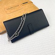 Kitlife Hermes H Passant Toutenmain Wallet Black Togo Leather 19x11cm - 6