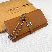 Kitlife Hermes H Passant Toutenmain Wallet Brown Togo Leather 19x11cm  - 3