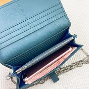 Kitlife Hermes H Passant Toutenmain Wallet Blue Togo Leather 19x11cm  - 3