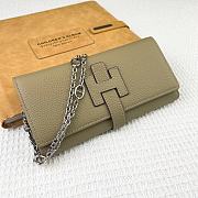 Kitlife Hermes H Passant Toutenmain Wallet Beige Togo Leather 19x11cm  - 6