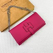 Kitlife Hermes H Passant Toutenmain Wallet Pink Togo Leather 19x11cm - 2