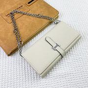 Kitlife Hermes H Passant Toutenmain Wallet White Togo Leather 19x11cm - 2