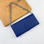 Kitlife Hermes H Passant Toutenmain Wallet Dark Blue Togo Leather 19x11cm - 6