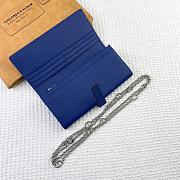 Kitlife Hermes H Passant Toutenmain Wallet Dark Blue Togo Leather 19x11cm - 2