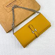Kitlife Hermes H Passant Toutenmain Wallet Yellow Togo Leather 19x11cm  - 2