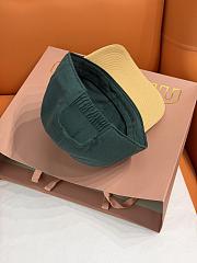 Kitlife Miu Miu Embroidered Baseball Cap Green & Beige - 2