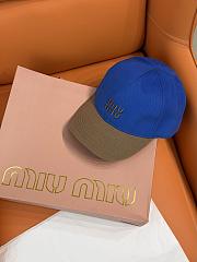 Kitlife Miu Miu Embroidered Baseball Cap Blue & Brown - 6