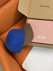 Kitlife Miu Miu Embroidered Baseball Cap Blue & Brown - 5