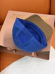 Kitlife Miu Miu Embroidered Baseball Cap Blue & Brown - 4