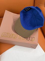 Kitlife Miu Miu Embroidered Baseball Cap Blue & Brown - 3