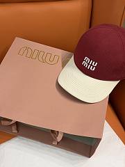 Kitlife Miu Miu Embroidered Baseball Cap Red & White - 6