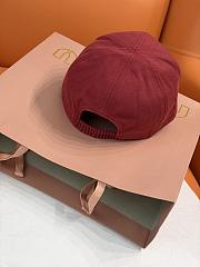Kitlife Miu Miu Embroidered Baseball Cap Red & White - 3
