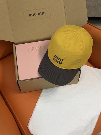 Kitlife Miu Miu Embroidered Baseball Cap Yellow & Grey