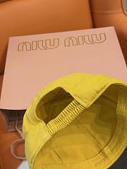Kitlife Miu Miu Embroidered Baseball Cap Yellow & Grey - 6