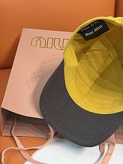 Kitlife Miu Miu Embroidered Baseball Cap Yellow & Grey - 5