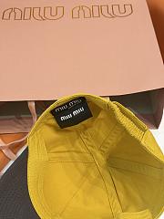 Kitlife Miu Miu Embroidered Baseball Cap Yellow & Grey - 2