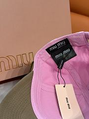 Kitlife Miu Miu Embroidered Baseball Cap Pink & Brown - 3