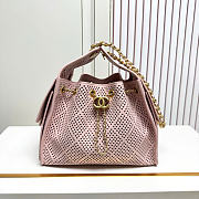 Kitlife Chanel 25C Drawstring Bucket Hobo Bag Pink Perforated Calfskin & Gold-colored Metal AS5293 30×26×14cm  - 1