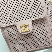 Kitlife Chanel 25C Drawstring Bucket Hobo Bag Pink Perforated Calfskin & Gold-colored Metal AS5293 30×26×14cm  - 5