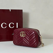 Kitlife Gucci GG Marmont Small Camera Bag Burgundy 855273 24x15x8cm - 5