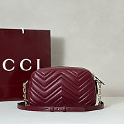 Kitlife Gucci GG Marmont Small Camera Bag Burgundy 855273 24x15x8cm - 4