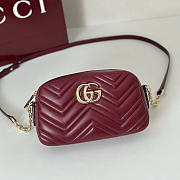 Kitlife Gucci GG Marmont Small Camera Bag Burgundy 855273 24x15x8cm - 3
