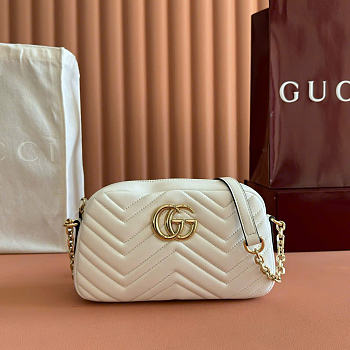 Kitlife Gucci GG Marmont Small Camera Bag White 855273 24x15x8cm 