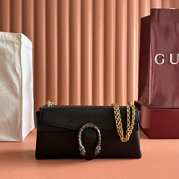 Kitlife Gucci Dionysus Dionysus Medium Shoulder Bag Black Leather 874735 28x14x7cm