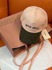 Kitlife Miu Miu Embroidered Baseball Cap Beige & Khakhi - 1