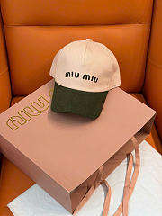 Kitlife Miu Miu Embroidered Baseball Cap Beige & Khakhi - 6
