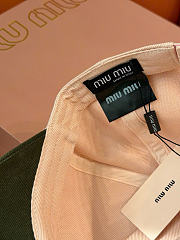 Kitlife Miu Miu Embroidered Baseball Cap Beige & Khakhi - 4
