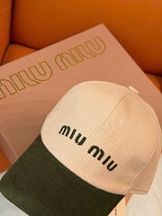 Kitlife Miu Miu Embroidered Baseball Cap Beige & Khakhi - 2