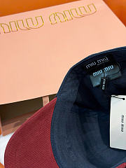Kitlife Miu Miu Embroidered Baseball Cap Dark Blue & Red - 2