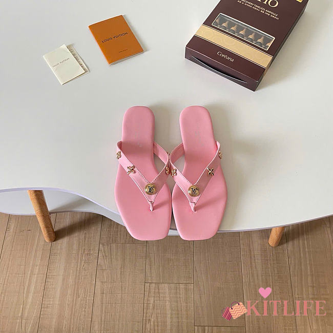 Kitlife Louis Vuitton Gaia Flat Thong Pink - 1