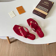 Kitlife Louis Vuitton Gaia Flat Thong Red  - 2